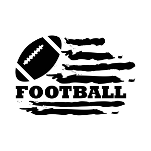 American Football With Flag SVG Cut File Football SVG