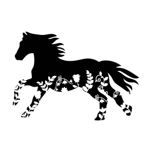 Floral Horse SVG Cut File Wild & Jungle Animals SVG
