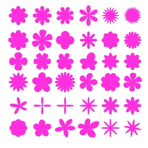 Basic Flower Bundle SVG Cut File, Flowers Bundle Instant Download Flower SVG