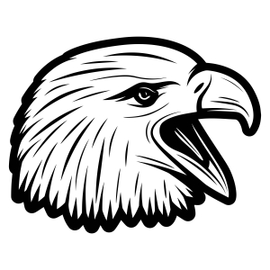Eagle Head SVG Design, Black Eagle SVG Wild & Jungle Animals SVG