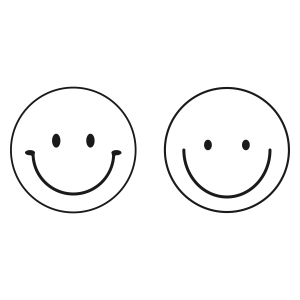 Smiley Face Emoji SVG Cut File, Smile Emoji SVG Instant Download Drawings