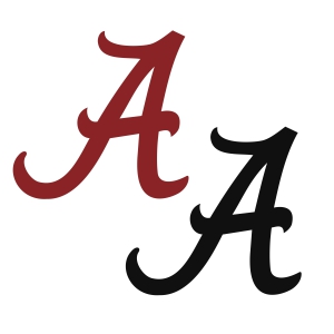 Alabama Crimson Logos SVG Files, Alabama Logo Vector Files Drawings