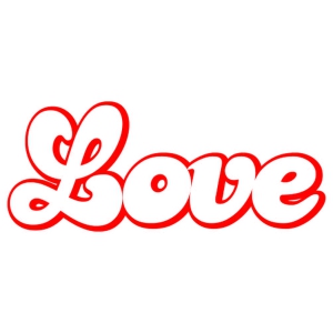 Love SVG, Retro Love SVG Instant Download Valentine's Day SVG