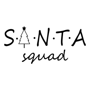 Santa Squad SVG, Santa Squad with Tree SVG Cut File Christmas SVG