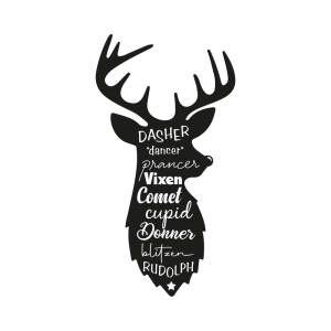 Dasher Dancer Prancer Vixen Moscato with Deer SVG Christmas SVG