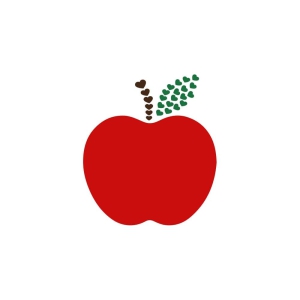 Apple Made Hearts SVG, Hearted Apple SVG Cut File Fruits and Vegetables SVG