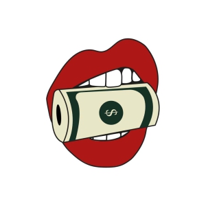 Lip Biting Money Roll SVG, Sexy Lips Bite SVG Beauty and Fashion