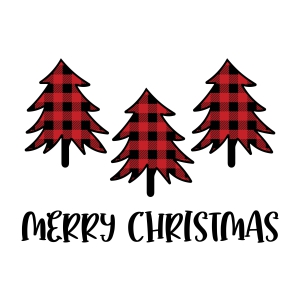 Merry Christmas SVG, Buffalo Plaid Tree Cut File Christmas SVG