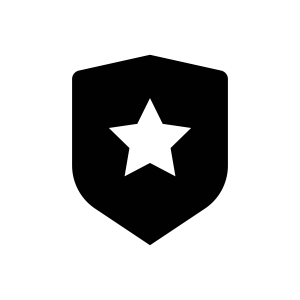 Shield with Star SVG Icon SVG