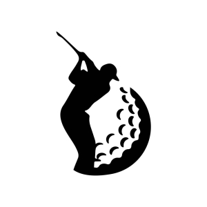 Golf Club SVG, Golf Ball Silhouette Vector Golf SVG