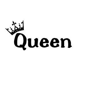 Queen with Crown SVG Cut File, Instant Download Birthday SVG
