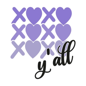 Xoxo Y'all SVG, Valentine's Day SVG Cut File Valentine's Day SVG