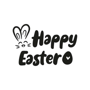 Happy Easter SVG File, Easter Egg & Bunny SVG Easter Day SVG