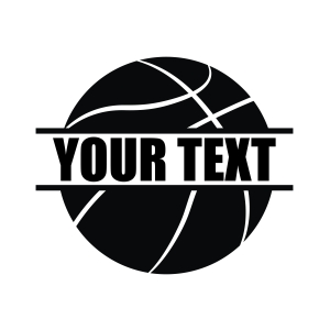 Black Basketball Monogram SVG Cut File, Instant Download Basketball SVG