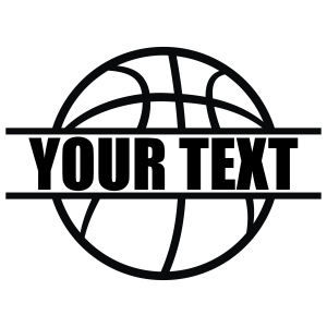 Basketball Outline Monogram SVG, Instant Download Basketball SVG