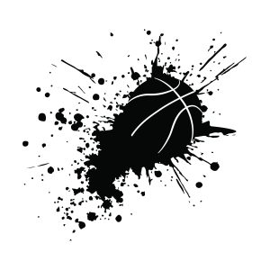 Basketball Splatter SVG Cut File, Instant Download Basketball SVG