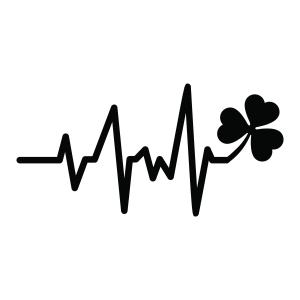 Shamrock Heartbeat SVG, Clover Leaf Clipart St Patrick's Day SVG