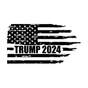 Trump 2024 Distressed USA Flag, USA Flag Trump 2024 Instant Download USA SVG