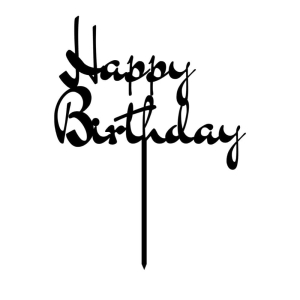 Basic Happy Birthday Cake Topper SVG Cut File Cake Topper SVG