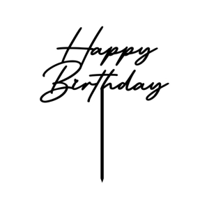 Hand Drawn Happy Birthday Cake Topper SVG Cut File Birthday SVG