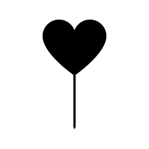 Simple Heart Shape Cake Topper SVG Cut File Cake Topper SVG