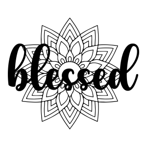 Blessed Mandala SVG Cut File Religion
