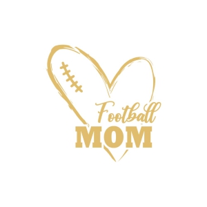 Football Mom Heart Ball SVG Cut File Football SVG