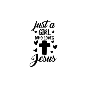 Girl Loves Jesus SVG Cut File, Jesus Vector Instant Download Christian SVG