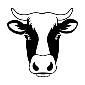 Hand-Drawn Cow SVG Cut & Clipart File Wild & Jungle Animals SVG