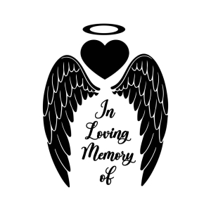 In Loving Memory SVG, Angel Wings SVG Drawings