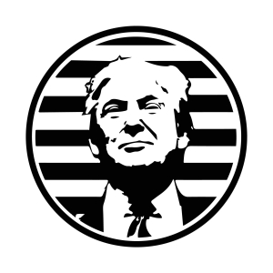 Trump Silhouette in Circle SVG USA SVG