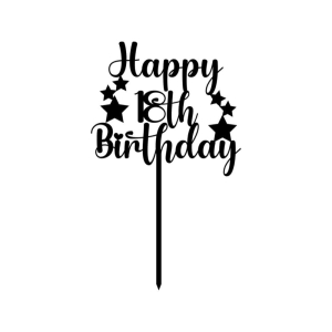 Happy 18th Birthday SVG | 18th Cake Topper SVG Cut File Cake Topper SVG