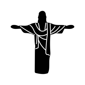 Jesus Silhouette SVG Cut & Clipart File, Jesus SVG Vector Christian SVG