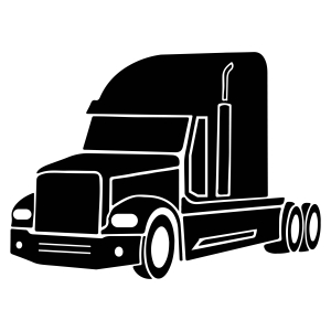 Semi Truck Silhouette SVG Cut File Transportation