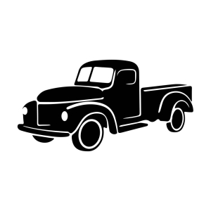 Vintage Truck Silhouette SVG Cut File Transportation