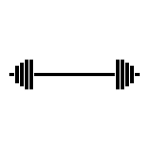 Basic Dumbbell SVG Cut File, Instant Download Fitness SVG