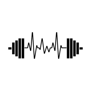 Heartbeat Weight SVG Cut File, Gym Heartbeat SVG Fitness SVG