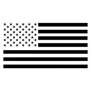Black United States Of American Flag SVG File, USA Flag SVG USA SVG