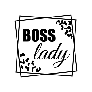 Boss Lady SVG, Girl Boss Square Leopard SVG Cut File T-shirt SVG