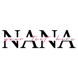 Nana Split Monogram SVG Cut File Mother's Day SVG
