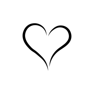 Open Heart SVG Cut, Opened Heart SVG Cricut File Drawings