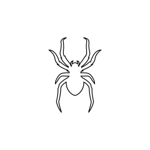 Spider Outline SVG Cut File, Spider Logo SVG Insects/Reptiles SVG