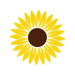 Basic Yellow Sun Flower SVG Cut File for Cricut & Silhouette Flower SVG
