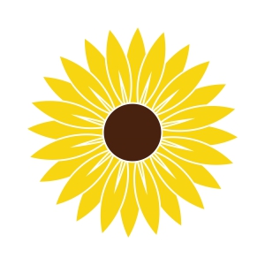 Sunflower SVG Cut & Clipart File, Cricut File Sunflower SVG