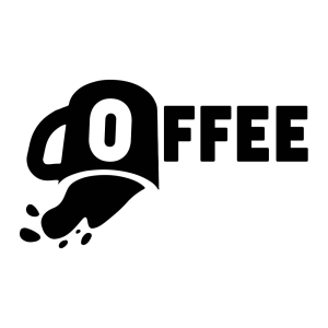 Coffee Text with Mug SVG Cut File, Coffee Mug Vector Files Coffee and Tea SVG
