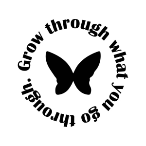 Grow Through What You Go Through SVG, Butterfly SVG T-shirt SVG