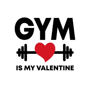 Gym Is My Valentine SVG Cut File, Instant Download Fitness SVG