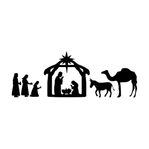Nativity Scene SVG Cut File Christmas SVG