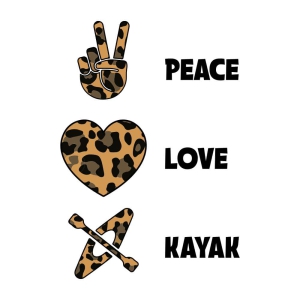 Peace Love Kayak SVG & PNG Sublimation Design Sublimation SVG