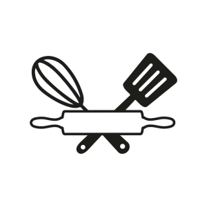 Baking Kitchen Split Monogram SVG Cut File Kitchen Utensils